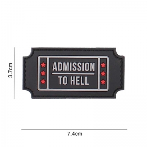 Foto PATCH 3D PVC ADMISSION TO HELL NERO