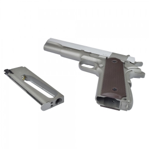 Foto KWC PISTOLA A CO2 SCARRELLANTE 1911 TACTICAL SILVER (KW-1911TACS)