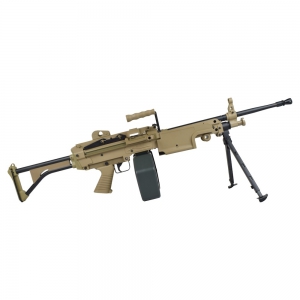 Foto A&K FUCILE ELETTRICO M249-MK1 POLYMER VERSION DARK EARTH (M249-MK1PT)