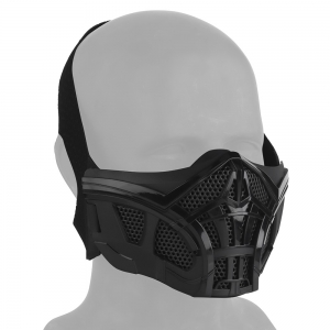 Foto WOSPORT MEZZA MASCHERA SCORPION NERA(WO-MA201B)