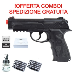 Foto PISTOLA CO2 M92 COMBO WIN GUN SPEDIZIONE GRATIS