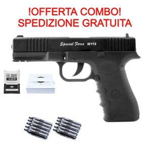 Foto WIN GUN G19 PISTOLA A CO2 COMBO SCARRELLANTE SPEDIZIONE GRATUITA
