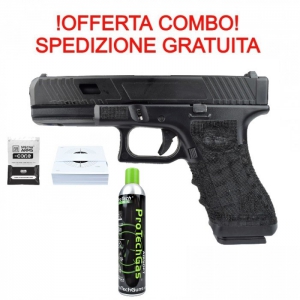 Foto PISTOLA A GAS G17 SCARRELLANTE COMBO SPEDIZIONE GRATUITA 