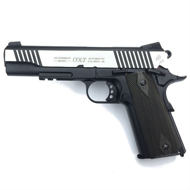 PISTOLA COLT 1911 RAIL GUN CO2 BICOLORE CYBERGUN - Laser Games